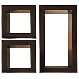 Nexxt  3-Piece Framed Cubbies Shelf Set, Mahogany