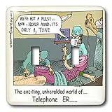 Londons Times Funny Medicine Cartoons - Telephone ER - Light Switch Covers - double toggle...