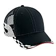 Otto Caps - Racing Flame Pattern Cotton Twill Sandwich Visor Low Profile Pro Style Mesh Back Caps