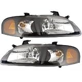 Nissan SE-R/SE-R Spec V Model Black Housing Headlights Headlamps Driver/Passe...