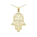 Floating Hamsa Inside Hamsa Hand Cz