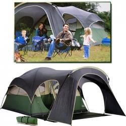 Northpole 2 Room Dome Tent with Canopy - 6 Person 15 x 12 ft by
