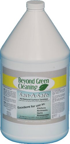 Clift Industries 9301 002 Beyond Green Cleaning San A Safe Sanitizer and Cleaner 1 Gallon Bottle Pack of 4
