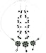 Girls Jewelry Set Silver Black Onyx Necklace and Earrings