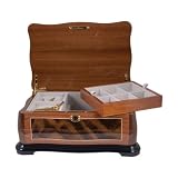 Jewelry : Walnut Burl with Bubinga Inlay Musical Jewelry Box