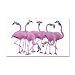 38.5 x24.5 Wall Vinyl Sticker Cool Flamingos with Sunglasses