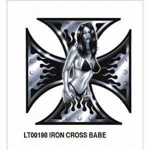 Click To Pilot Automotive LT-00198 Iron Cross Babe Graphic Lethal Threat Decal Details... Pilot Automotive LT-00198 Iron Cross Babe Graphic Lethal Threat Decal
