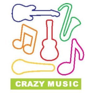 crazy bandz shaped rubber bands bracelets 24pack music more detail click!