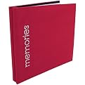 Rhinestone Memories Faux Suede Postbound Album - Red