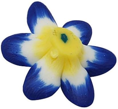 Pandahall 20pcs Handmade Polymer Clay Beads Pink Flower for Mother's Day Jewelry Making