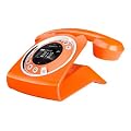 Sagemcom Sixty Digital Cordless Retro Style Telephone with Answering Machine - Orange
