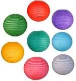 8 Assorted (DIFFERENT) Color Chinese/Japanese Paper Lanterns/Lamps 12