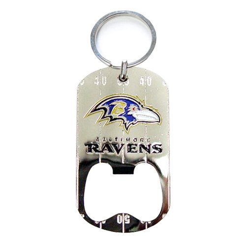 Baltimore Ravens Dog Tag Bottle Opener Keychain