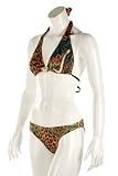 Women's Christian Audigier Leopard 2 piece Bikini w/Crown Swimsuit
