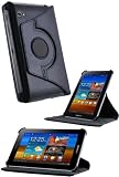 HHI Multi Angle 360 Stand Up Case For Samsung Galaxy Tab 7.0 Plus P6200 - Black (Package include a HandHelditems Sketch Stylus Pen)