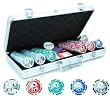 Pokerkoffer Pokerset mit 300 Laserchips Aluminium