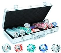 Pokerkoffer Pokerset mit 300 Laserchips Aluminium
