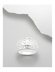 Flower Ring In 92.5 Sterling Silver