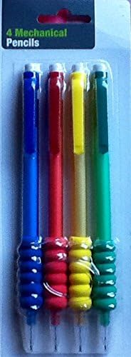 4 Mechanical Pencils ~ Multiple Colors with Grips