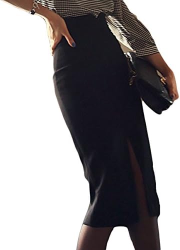 Cherrygogo Women's Fashion Wild Autumn waist slim split pencil skirts