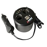 Wagan Twin USB and 12V DC Cup Holder Power Adapter
