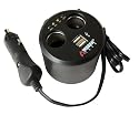Wagan Twin USB/DC Cup Holder Adapter