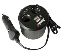 Wagan Twin USB and 12V DC Cup Holder Power Adapter