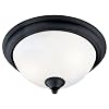Hardware House 545061 Tuscany 12-1/2-Inch by 6-Inch Ceiling Lighting Fixture Textured Black