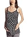 Leading Lady Women's Comfort Nursing and Maternity Cami Tank, Black/Tan Dots, Large