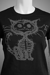 GOTH CAT SHIRTS - KITTY SHIRTS - STRANGE MONSTER - GOTHIC T-SHIRTS | GIRLYTOPS.com : goth shirts goth tees goth cat shirts gothic kitty t-shirts juniors goth shirts