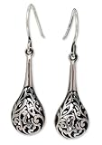 Sterling Silver Dangle Earrings, 'Forest Fern'
