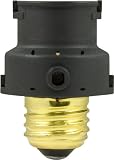 GE 18256 Indoor Light-Sensing Socket, Photo Sensor On/Off