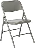 Commercial All-Steel <font color=red>DOUBLE-HINGED</font> Folding Chair [HF-MC-309AS-GY-GG]