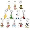 12 Wooden Animal Keyrings / School Bag / Back pack key tag