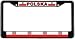 Poland Polish Polska Flag Black License Plate Frame Metal Holder