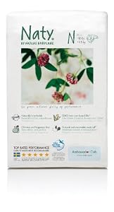 Nature Babycare Chlorine free Diapers Newborn, 104 Count