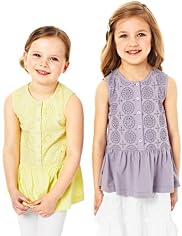 2 Pack Autograph Pure Cotton Cut-Out Tops
