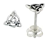 Tiny 1/4 (7 mm) Sterling Silver Celtic Knot Stud Earrings