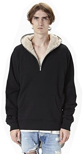 Men's Pullover Hoodie Hooded Fleece Hip Hop Hooded Swatshirt (L, Black)
