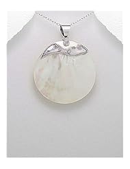 Shell Pendant Necklace In 92.5 Sterling Silver