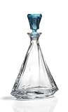 18oz. Blue Crystal Decanter - Hamilton Collection - Bohemia Crystal - Made In Czech Republic