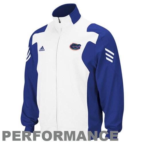 adidas Florida Gators Ladies White-Royal Blue Scorch Full Zip Performance Warm-Up Jacket (X-Large)