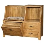 Solid Oak Hall Unit / Shoe Cupboard