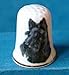 Porcelain China Collectable Thimble --- Scottish Terrier Dog