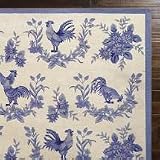 Rooster All-over Wool Area Rugs - Green,2'6 in. x 10' - Frontgate