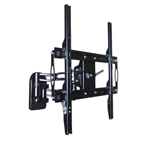 Full Motion Tilt and Swivel Articulating Dual Arm Wall Mount for LED LCD Plasma HDTV TV (VESA up to 400x400 23 - 40 Inch Screen)