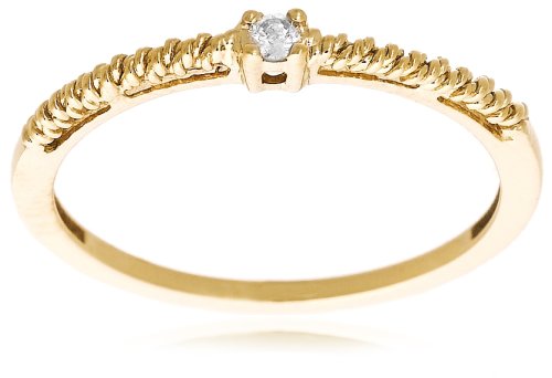 10k White, Yellow, or Rose Gold Diamond Twist Promise Ring (.033 cttw, I-J Color, I3 Clarity)
