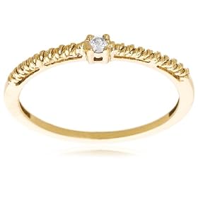 10k White, Yellow, or Rose Gold Diamond Twist Promise Ring (.033 cttw, I-J Color, I3... by 