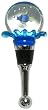 Individually Gift Boxed Bottle Stopper with Decorative Glass Blue Fishbowl Top Set of Two