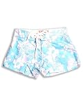 Verona - Little Girls Board Short, Multi Colored Flowers